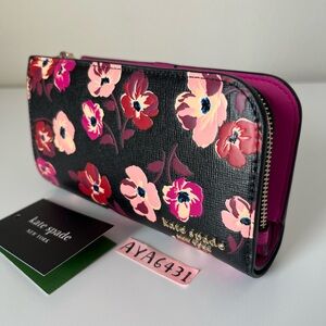 Kate Spade Devin Fall Poppies Medium Bifold Wallet🎈🎈